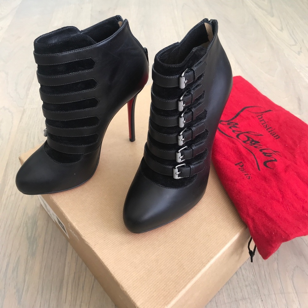 Christian louboutin black booties